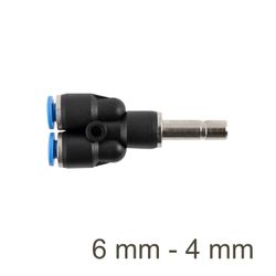 Red. Insert Y-joint Pu 6mm - 4mm